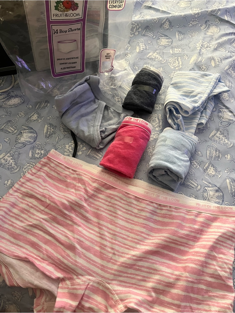 Fruit of the Loom girl Cotton Stretch boyshorts